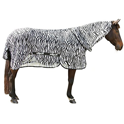 KERBL RugBe Zebra Fliegendecke Ekzemerdecke Pferdedecke mit Halsteil 145cm von Kerbl