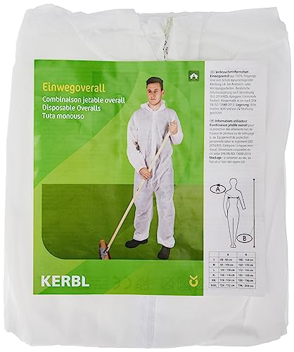 Kerbl 3430 Polypropylen Einweg Overall, Größe XL, weiß von Kerbl