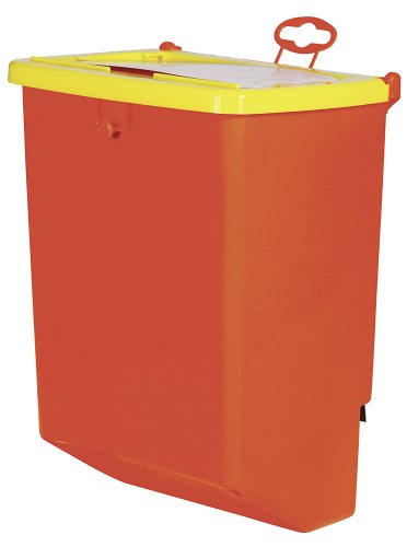 Kerbl 74104 Futterautomat für Kaninchen Kunststoff / Metall, 1 Fressplatz, 2500 ml, Gelb, Orange von Kerbl