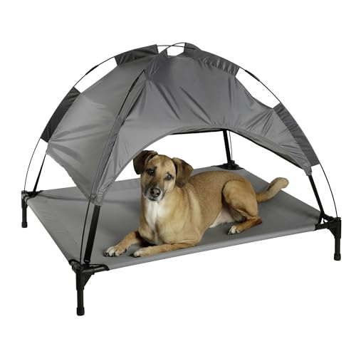 Kerbl Pet Pet Hundeliege Vacation Top, Wetterbeständige Gartenliege für Hunde mit Sonnenschutzdach, Schmutzabweisend, Wasserabweisend, Für große Hunde geeignet von Kerbl Pet