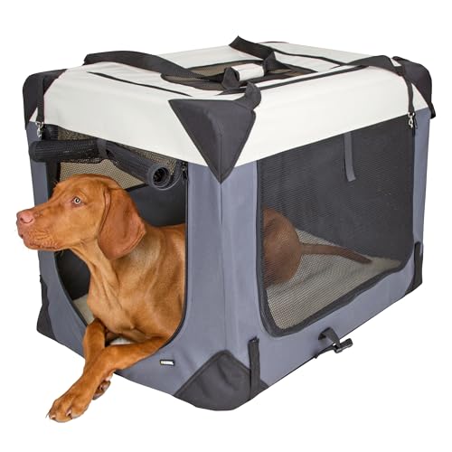 Kerbl 80597 Transportbox Journey, 70 x 52 x 52 cm, grau/beige von Kerbl Pet