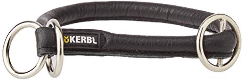 Kerbl Pet 81089 Rundleder-Halsband Roma mit Stopper, 45 cm, 8 mm, schwarz von Kerbl Pet