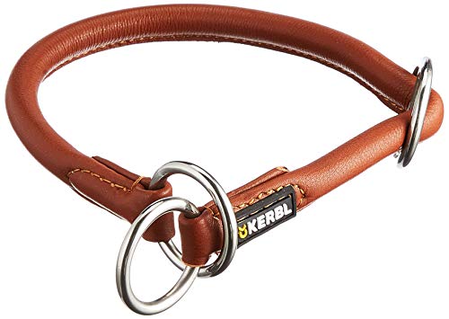 Kerbl Pet 81090 Rundleder-Halsband Roma mit Stopper, 45 cm, 8 mm, cognac von Kerbl Pet