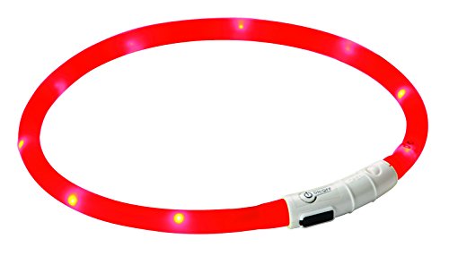 Kerbl Pet 81191 Maxi Safe Led-Halsband, rot, Länge 55 cm von Kerbl Pet