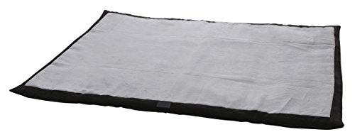 Kerbl Hundedecke Trip (Farbe grau/schwarz, L x B x H 140 x 100 x 4 cm, fixierbar durch Klettverschluss, wasserdichte Unterseite) 81265 von Kerbl Pet