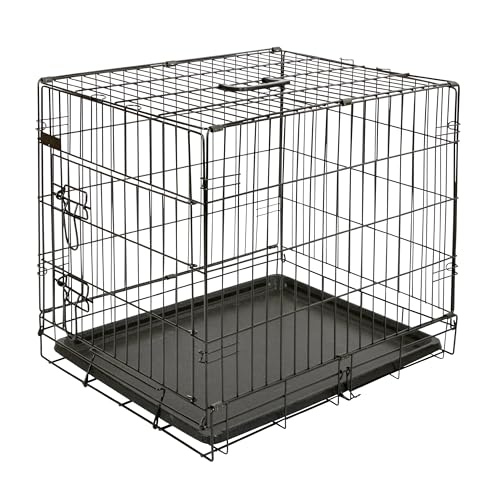 Kerbl Pet 81364 Gittertransportbox, klappbar, 63 x 48 x 57 cm, 1 Tür, schwarz von Kerbl Pet