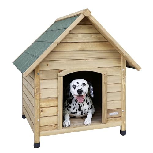 Kerbl Hundehütte (L x B x H 85 x 73 x 80 cm, mit Bitumenüberdachung, mit höhenverstellbaren Füßen) 82394 von Kerbl Pet