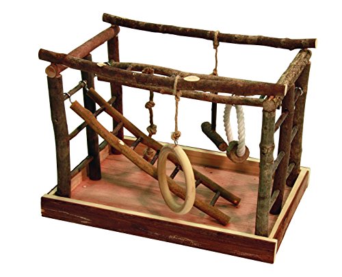 Kerbl Pet 82949 Vogelspielplatz aus Naturholz und Baumwolle, 35 x 25 x 25 cm von Kerbl Pet