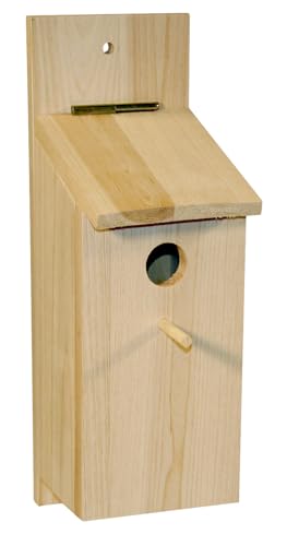 Kerbl Nistkasten Selbstbauset (Einflugloch 32 mm, mit aufklappbaren Deckel, für Vögel, aus Naturbelassenem Holz) 82959 von Kerbl Pet