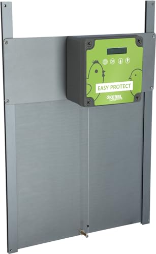 Kerbl Automatische Hühnertür Komplettset EasyProtect, mit Lichtsensor, B x H 32,5 x 58 cm, Batterie oder Netzbetrieb, 70590 von Kerbl