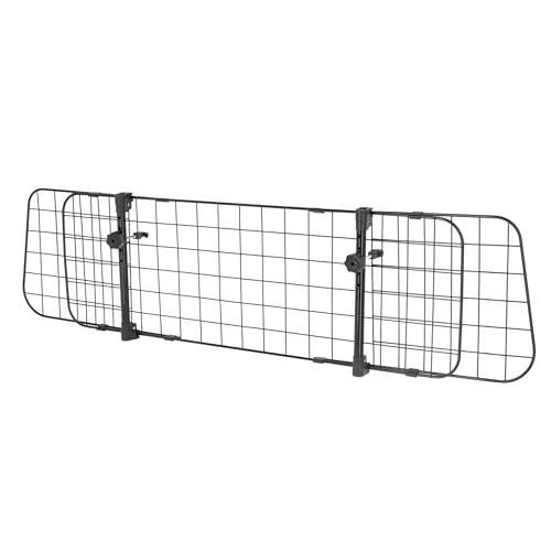 Kerbl Pet Pet Autoschutzgitter, 96-145x30 cm, Kofferraumtrenngitter für den sicheren Transport von Hunden im Auto, Einfache Anbringung, Breite individuell einstellbar von Kerbl Pet