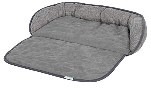 Kerbl Couchkissen Emalia (Farbe Grau, L x B x H 60 x 40 x 12 cm, für Hunde und Katzen, mit erhöhter Umrandung) 80374 von Kerbl Pet