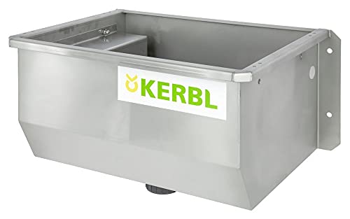 Kerbl Edelstahl Trogtränke 50cm, Ablauf 2", mit Heizung 100W von Kerbl