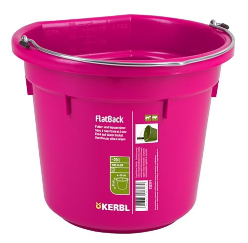 Kerbl Flatback, pink, ca. 20ltr. Futter-u. Wassereimer von Kerbl