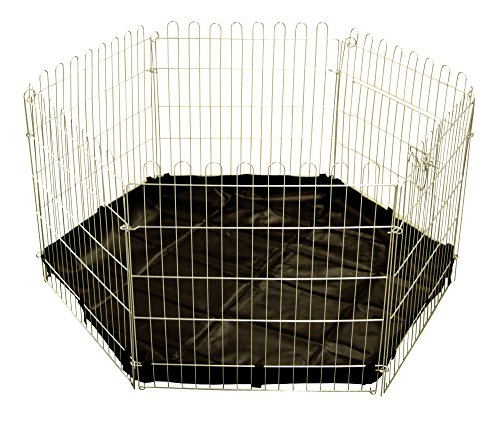 Kerbl Freigehege, verzinkt, 6 Gitter 56,5x56,5 cm, mit Tür und Netz + Kerbl Nylonboden f. Freigehege 82704 von Kerbl