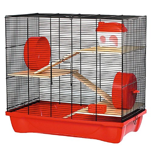 Kerbl HAMSTER 12, Käfig mit 3 Etagen und Zubehör, 58 x 32 x 54 cm von Kerbl