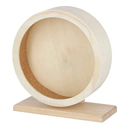 Kerbl Hamsterlaufrad (Material Holz, Durchmesser 22 cm, Lauffläche aus Kork, geschlossene Lauffläche für sicheren Halt) 81787 von Kerbl Pet