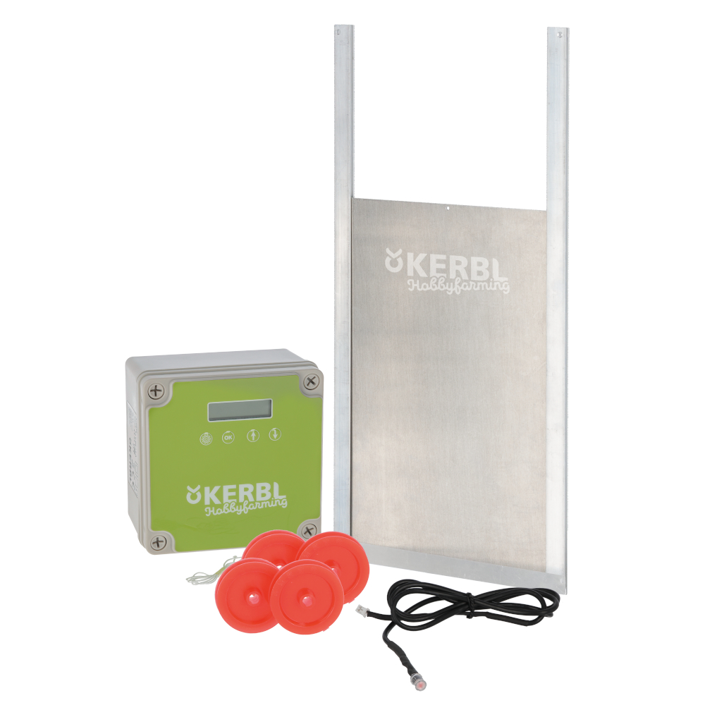 Kerbl Hobbyfarming Automatische Schiebetür für Hühnerställe - B 40 x H 43 cm von Kerbl