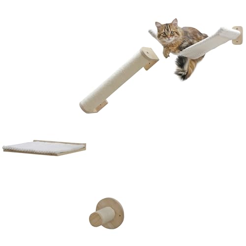 Kerbl Pet Pet Katzen Kletterwand Alps, Trittstufe Liegebrett Säule Hängematte, 4-teilig von Kerbl Pet