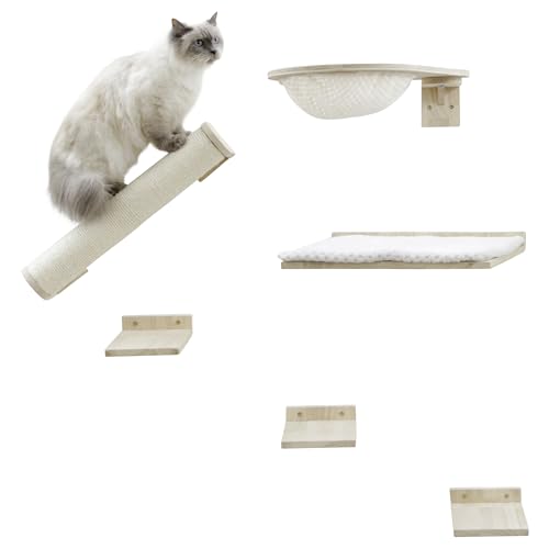 Kerbl Pet Pet Katzen Kletterwand Rocky, Trittbretter Liegebrett Säule Liegemulde, 6-TLG von Kerbl Pet