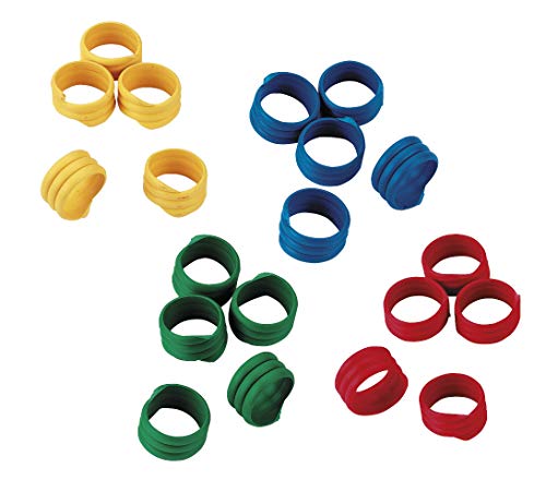 Kerbl Spiralring (Farbe gemischt, Durchmesser 20 mm, 100 Stück, für Hühner, extra stark) 72317 von Kerbl Hobbyfarming