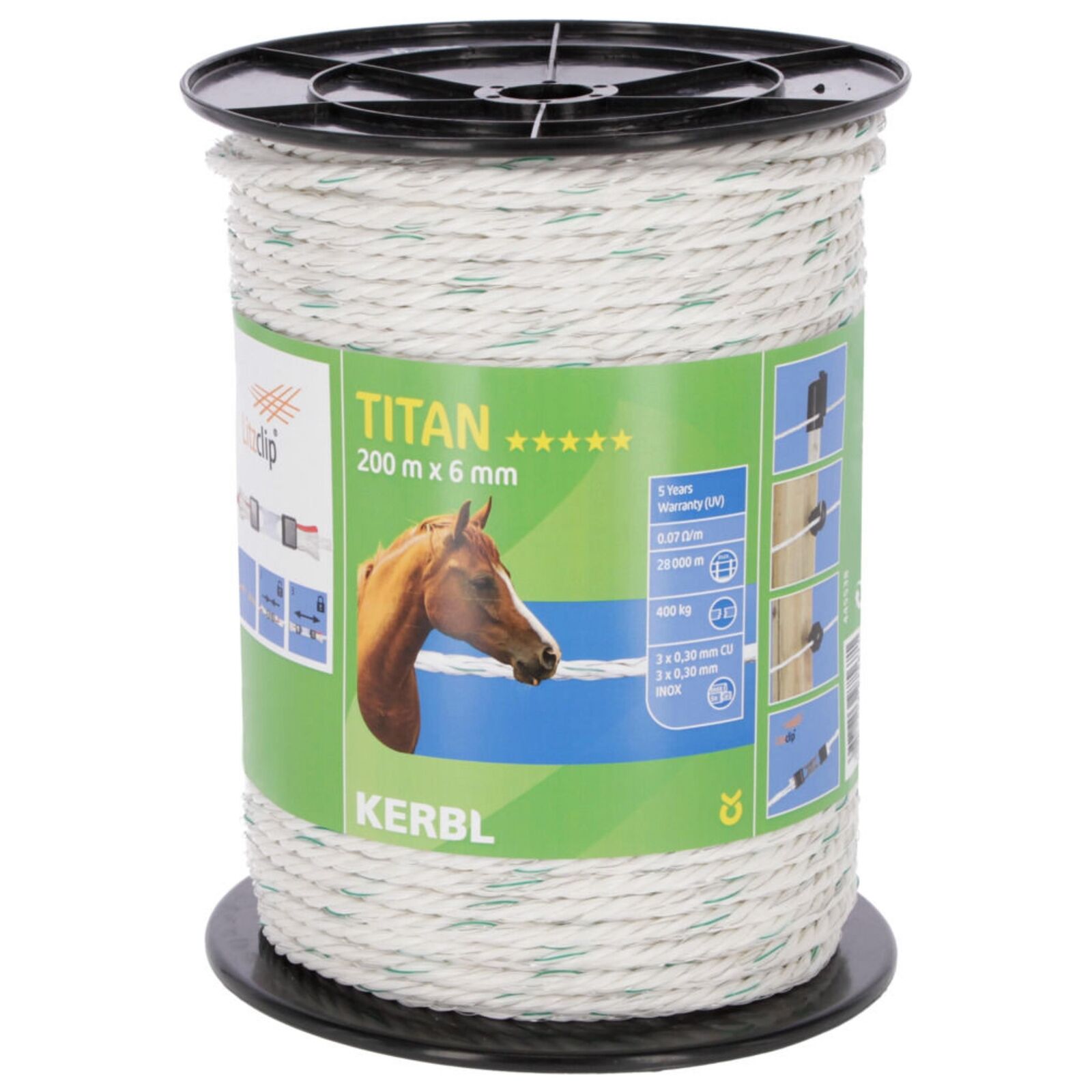 Kerbl Titan Elektroseil 200m x 6mm Kerbl Titan Elektroseil 200m x 6mm von Kerbl