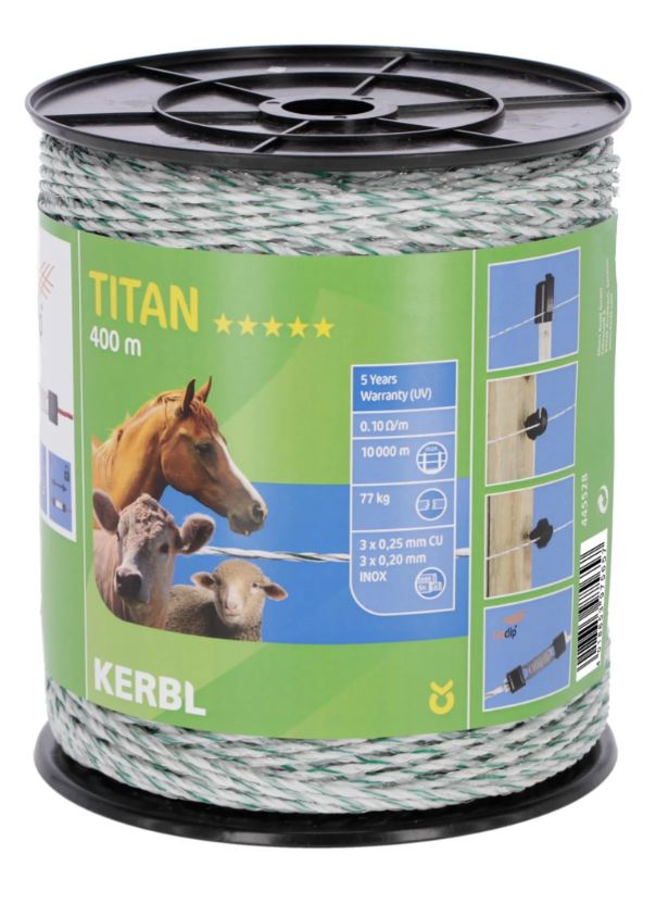 Kerbl Titan Litze 400m weiß/grün Kerbl Titan Litze 400m weiß/grün von Kerbl