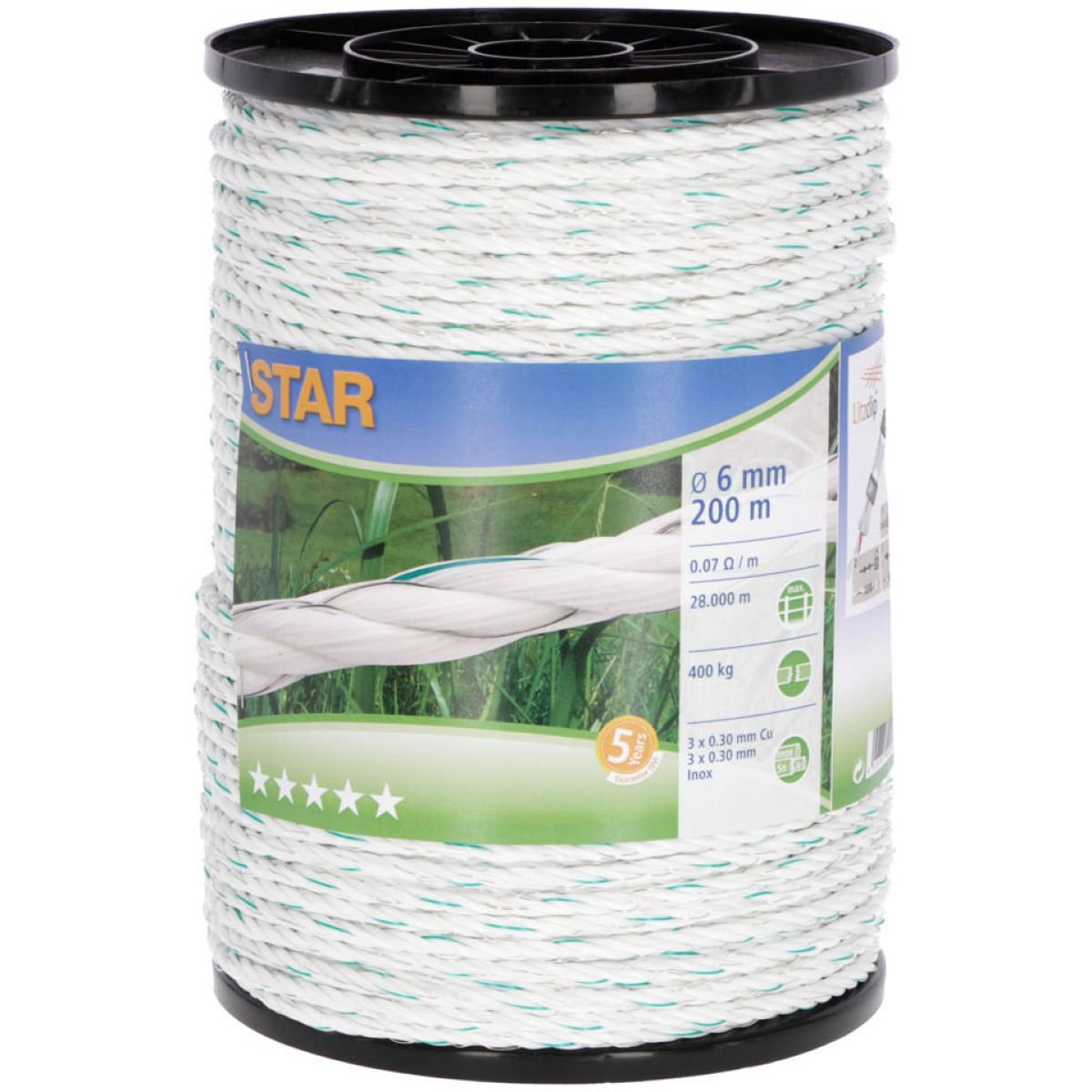 Kerbl Weidezaunseil Star-Line 6mm, 200m Kerbl Weidezaunseil Star-Line 6mm, 200m von Kerbl