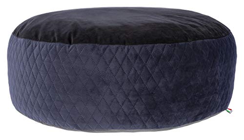 Maxi-Pet 80391 Liegekissen Pouf, durchmesser 80x25cm, schwarz/blau von Kerbl