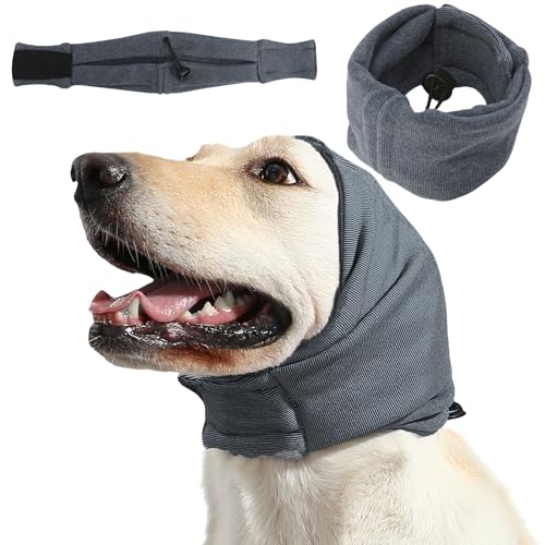 Kercynar Hunde-Kapuzenpullover, geräuschreduzierend, Ohrenschutz für Bad, Gewitter und Angstzustände, warm, winddicht von Kercynar