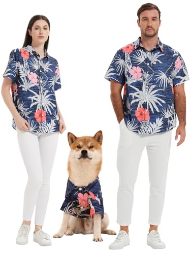 Kercynar Hunde-Shirt, Hawaii-Hunde-Shirt, Hunde-Stil, florale Kleidung, Hawaii-Hemden für kleine Hundebesitzer und Haustier-Shirts sind separat erhältlich von Kercynar