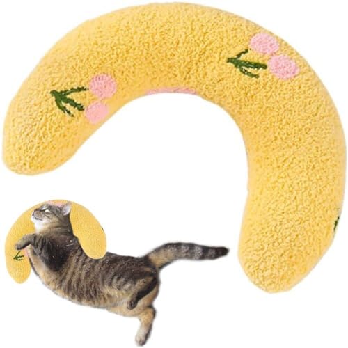 Kleines Kissen Für Katzen, U-förmiges, Weiches, Flauschiges Kissen, Halbes Donut-Haustier, Beruhigendes Schlafkissen Für Katzen, Welpen, Haustier-nackenkissen von Keuyeo