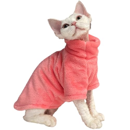 Sphynx-katzenkleidung Für Den Winter, Weicher Plüsch, Haarlose Katzenkleidung, Warmer Pullover, Pullover, Mantel Für Sphynx-peterbald-Katzen von Keuyeo