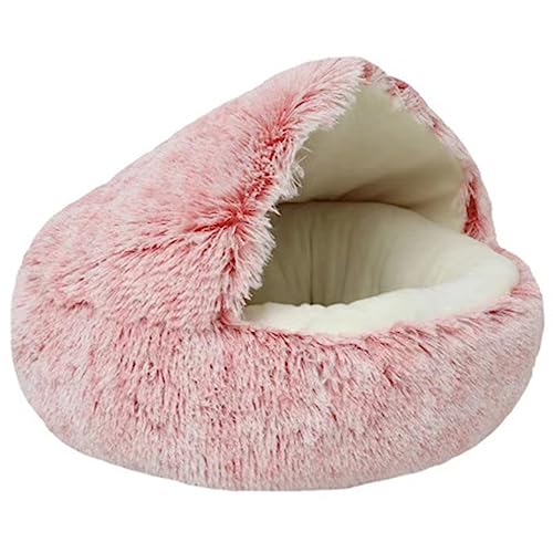 Kexpery Hundebett aus Plüsch in Donut-Form, beruhigendes Hundebett aus weichem Plüsch für Haustiere, weiches und flauschiges Kissen für Haustiere, Betten für Haustiere von Kexpery