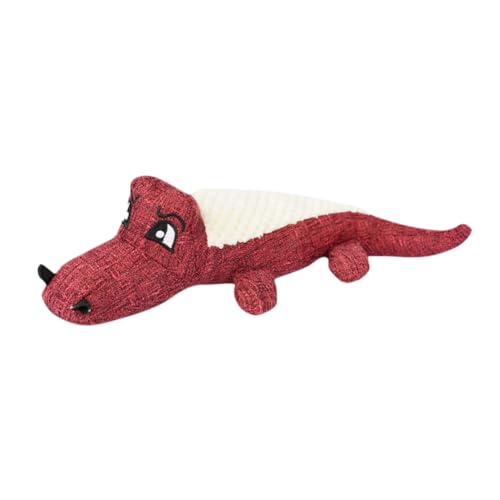 Kexpery Hundespielzeug aus Plüsch, unverwüstlich, Kauspielzeug für Hunde, interaktives und langlebiges Plüschspielzeug für Welpen, kleine Hunde, große Hunde (rot) von Kexpery