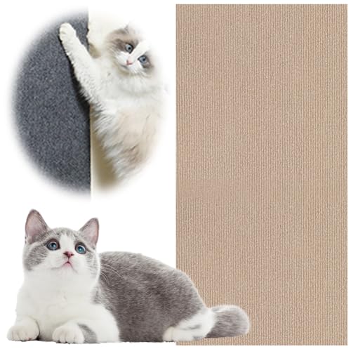 Kexpery Kratzbrett for Katzen, Selbstklebender Katzenkratz-Möbelschutz, zuschneidbare Wand, Katzenkratz-Kletterbrett for Zimmerecken (weiß 30 cm bis 100 cm) von Kexpery