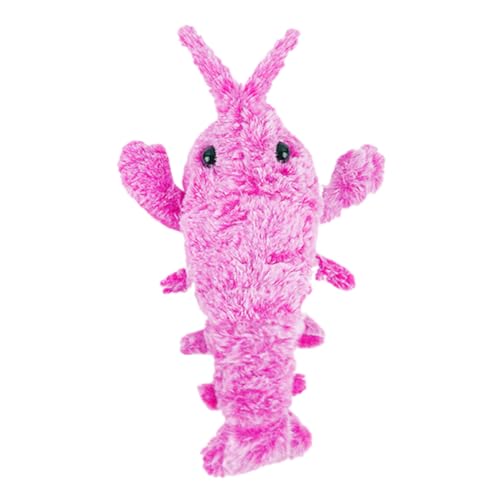 Kexpery USB Charging Interactive Shrimp Dog Cute Plush Lobster Cat Toy Washable Electric Dancing Lobster Toy Soft for Cats (A) von Kexpery