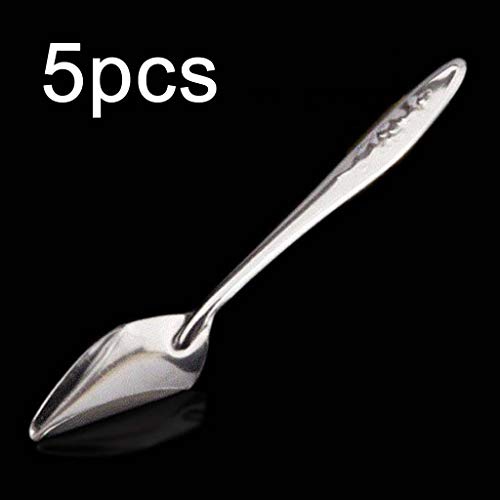 5Pcs Papagei Metall Fütterung Löffel Edelstahl Feed Milch Wasser Hand Feeder Löffel Für Pfingstrose Nymphensittich Kleine Vogel von Kexpsogy