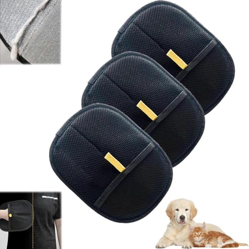 Cel-eryP-ets Doppelseitige Fellpflege-Handschuhe aus Silikon für Katzen und Hunde, einfach zu bedienende Tierhaarentfernungshandschuhe, elastisches Armband (3 Stück) von KeyoGoS