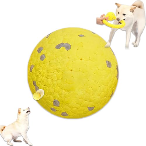 KeyoGoS The Mellow Dog Beruhigungsball, Mellow Dog Beruhigungsball, Mellow Dog Ball, die sanften Beruhigungsbälle für Hunde, lustiges Spielzeug und Kauspielzeug für Hunde jeder Größe (gelber Ball) von KeyoGoS