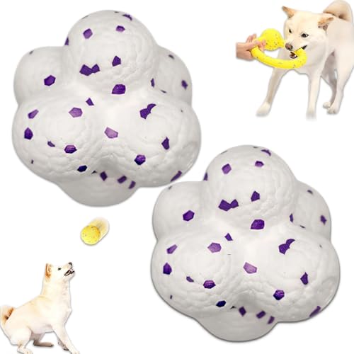 KeyoGoS The Mellow Dog Beruhigungsball, Mellow Dog Calming Ball, Mellow Dog Ball, die sanften Beruhigungsbälle für Hunde, lustiges Spielzeug und Kauspielzeug für Hunde jeder Größe (weißer von KeyoGoS