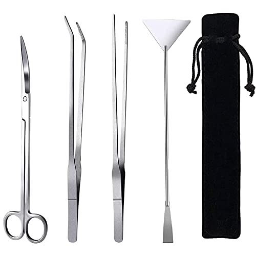 FISTOY 15in Aquascape Tools, 4 in 1 Long Aquarium Tweezers Scissors Spatula, Stainless Steel Aquatic Plants Aquascaping Tools Set for Fish Starter Kits, Aquariums Tank and Terrarium von Keyoung