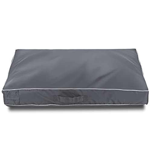 Keyoung Chinchilla Waterproof Heavy Dog Bed Cover Washable, with Zipper Opening Fillable Universal Dog Bed Replacement Cover.Cover Only (XX-Large, Gray) von Keyoung