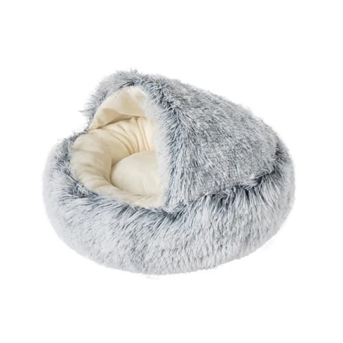 hundebett donut plüsch hundebett beruhigend flauschig haustierbett weich flauschig selbstheizendes kissen für welpen katze hund hunde weich warm hundebett hundebett für 35 von Keysun