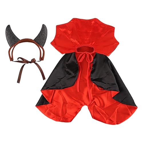 Halloween Umhang Für Haustiere, Halloween Hund Katze Kostüm Umhang, Vampir Umhang Haustierbekleidung, Verstellbarer Lustig Haustierkostüm Umhang Für Halloween Party Dekoration 55cm von Keyubria