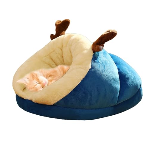 Keyubria Katzen Slipper Schlafsack, Katzenschlafsack Weich Kuscheliges Warm Katzenbett, Hunde Katzenbett, Tragbares Katzen Welpen Schlafsackbett, Antirutsch Unterseite Haustierbetfür Katzen von Keyubria