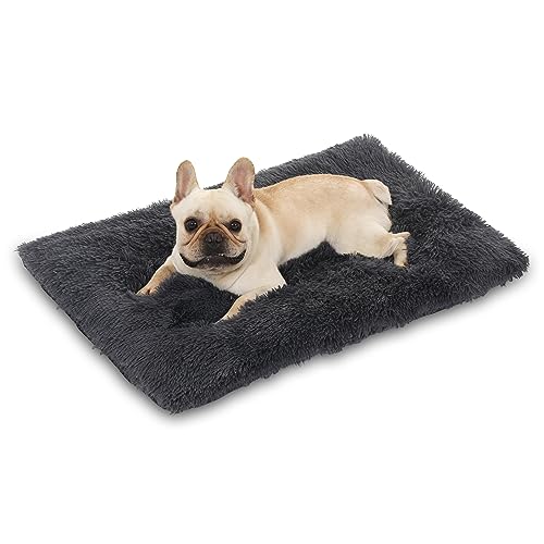 Hundebett Flauschig Hundematratze Matte Waschbar Hundekissen Matratze Gepolstert Hundematte mit Rutschfester Unterseite Bequemes Langer Plüsch Haustiermatte für Hunde und Katzen von Kfnire