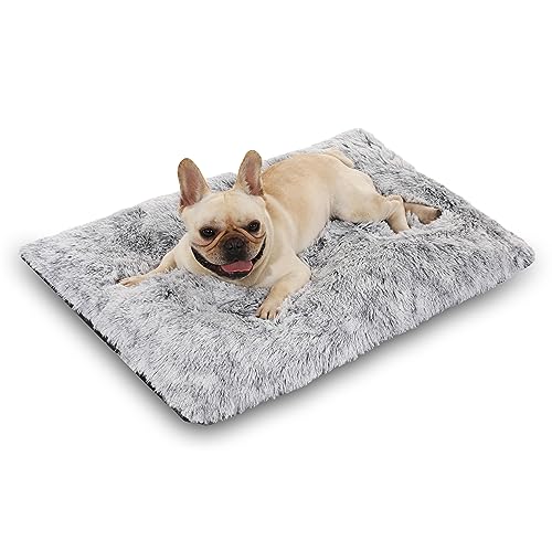 Hundebett Flauschig Hundematratze Matte Waschbar Hundekissen Matratze Gepolstert Hundematte mit Rutschfester Unterseite Bequemes Langer Plüsch Haustiermatte für Hunde und Katzen von Kfnire