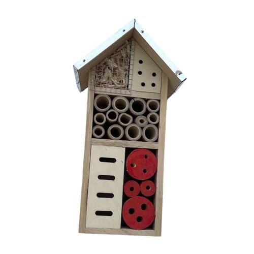 KiBcsLic Bienenhaus Zum Aufhängen Aus Holz, für Die Terrasse, Aus Holz, Bienenkasten für Bestäuber, Bienen, Marienkäfer KiBcsLic Bienenhaus Zum Aufhängen Aus Holz, für Die Terrasse, Aus Holz, Bienenkasten für Bestäuber, Bienen, Marienkäfer von KiBcsLic