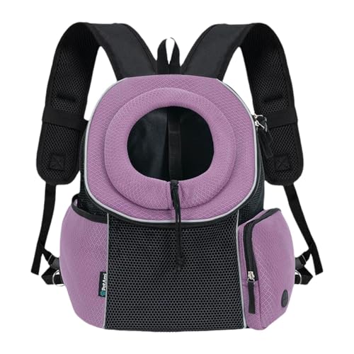 KiBcsLic Brust-Rucksack für Hunde und Katzen, mit Kopf nach außen, leicht und atmungsaktiv, perfekt für Wanderungen, Lila KiBcsLic Brust-Rucksack für Hunde und Katzen, mit Kopf nach außen, leicht und atmungsaktiv, perfekt für Wanderungen, Lila von KiBcsLic